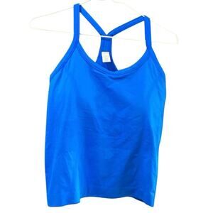 Tear Away Blue Sleeveless Racerback Tank Top Size Small